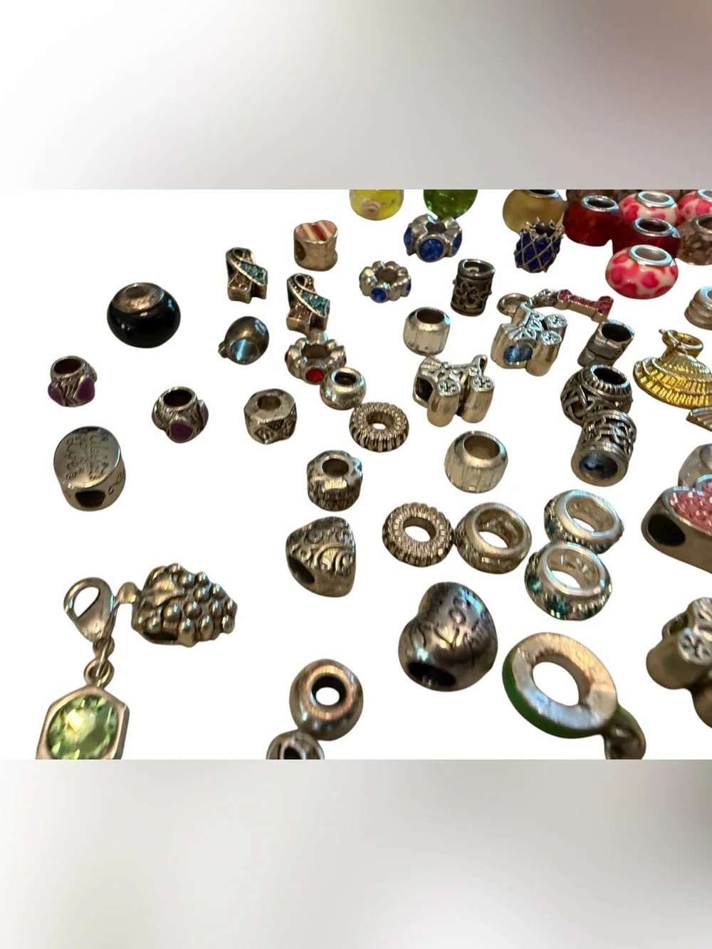 Mixed Charm Beads and Silver Chains